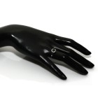 1.01 Cts. 14K White Gold Black Diamond Ring